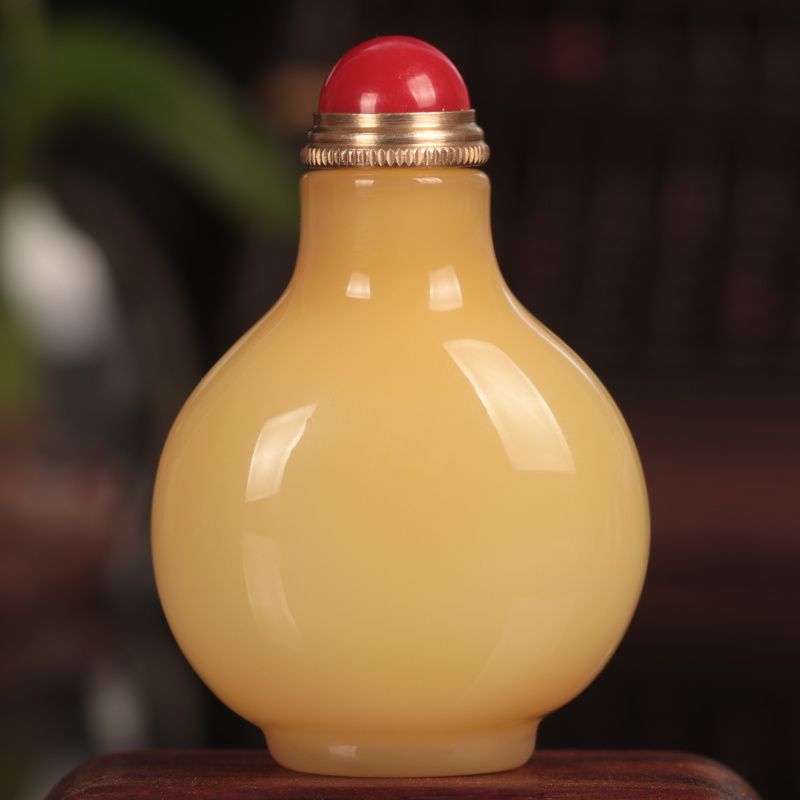 琉璃鼻烟壶特色手工艺礼品装鼻烟粉挂绳方便携带创意礼物送老外 瓶子