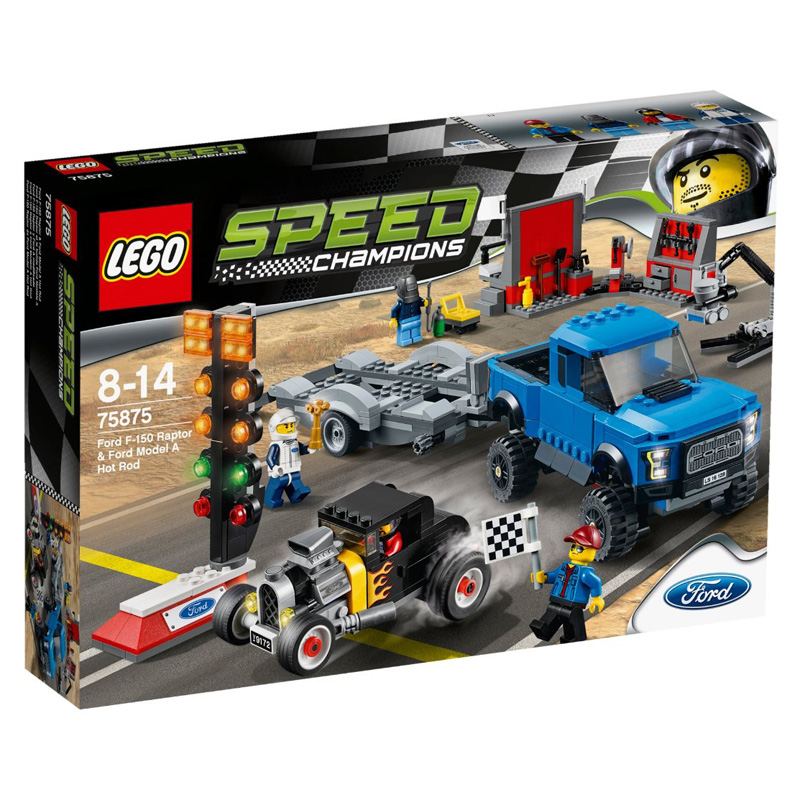 乐高(lego 超级赛车系列 跑车 拼插积木 玩具 福特f-150猛禽 75875