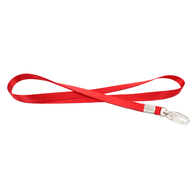 合式美（HESME） 加厚款 1.0宽大钩胸卡挂绳员工绳厂牌带 证件卡套员工胸牌绳工作证吊带 大红