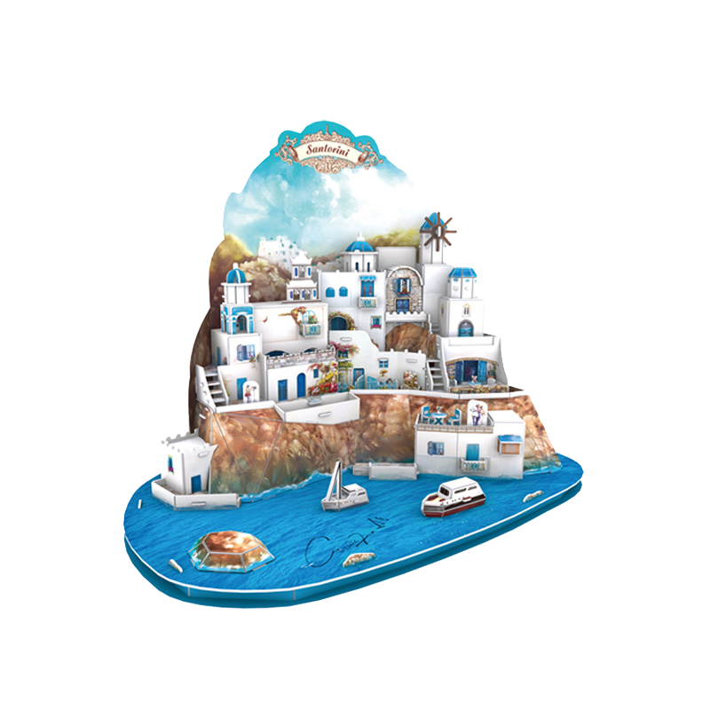 乐立方3d立体拼图世界标志性建筑模型手工制作 mc195爱琴海