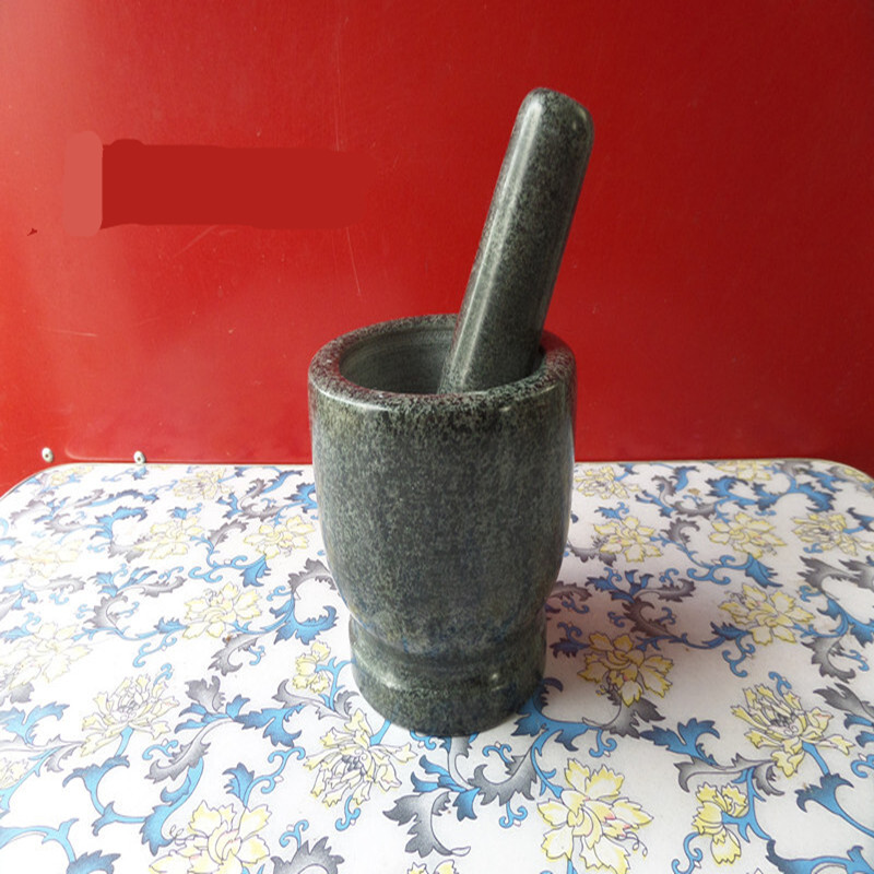 踏光青石石臼厨房家用中号捣蒜器捣辣椒面膜芝麻捣药罐擂钵 捣药罐