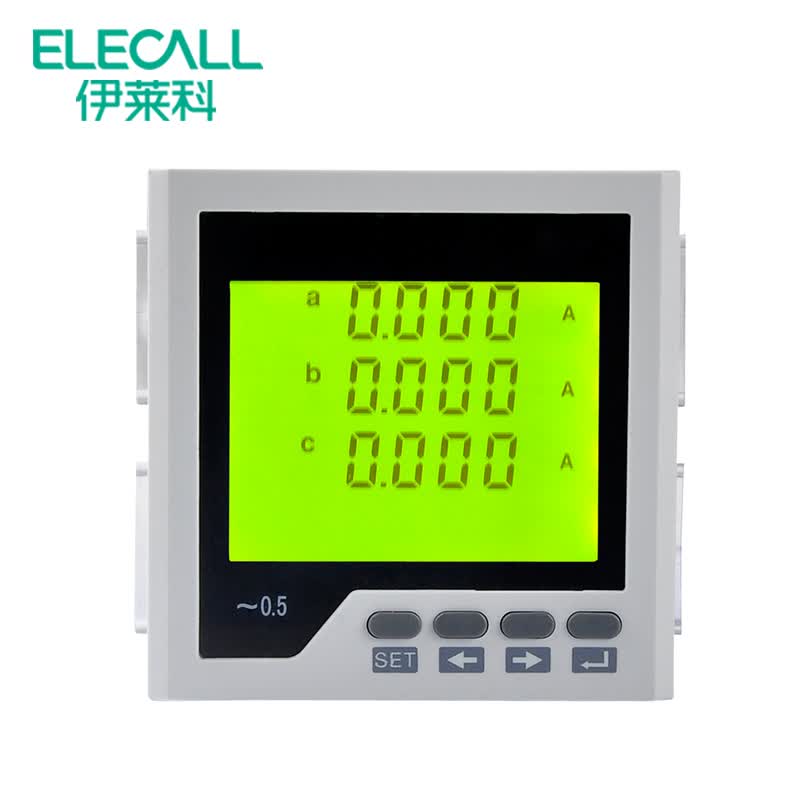 伊莱科(elecall) 三相数显电流表 交流电流表 数字智能电表 96*96 ele