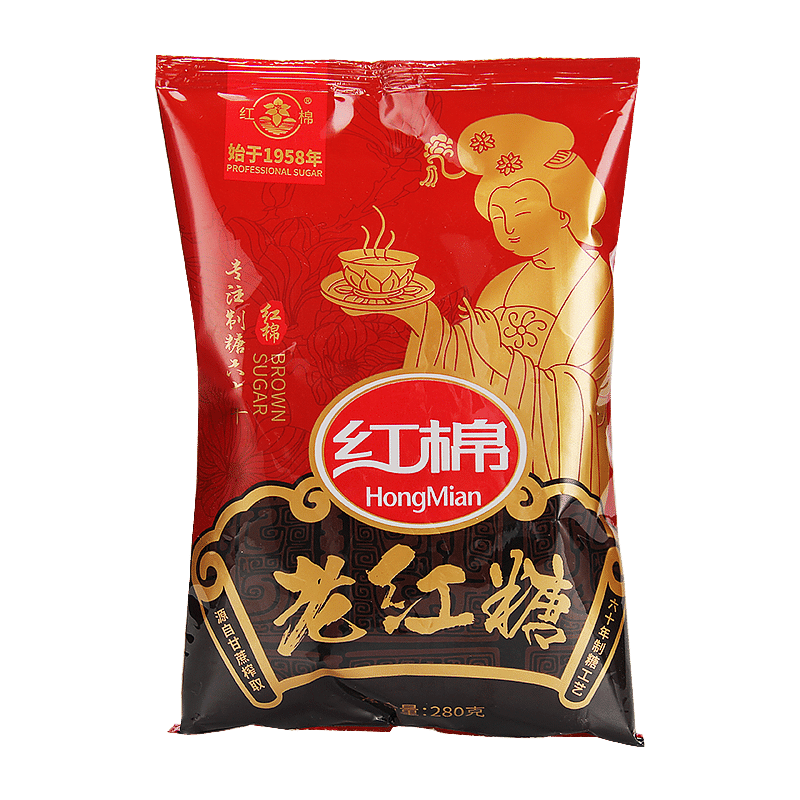红棉 红糖粉280g/袋老红糖甘蔗熬制女生冲饮调味糖 红糖粉