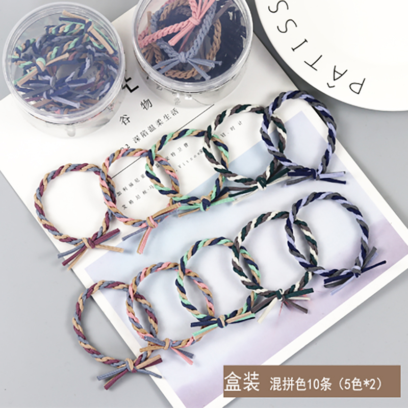 倾欣 韩国时尚发饰高弹力打结发圈女加粗发绳成人扎头发橡皮筋女生