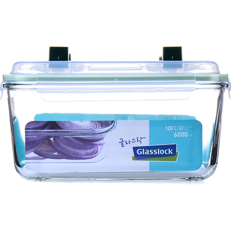 GLASSLOCK�����������ȸֻ��������ʺ����������ʳƷ�������ɺ��ݲ˺� 6000ml��ɫ��