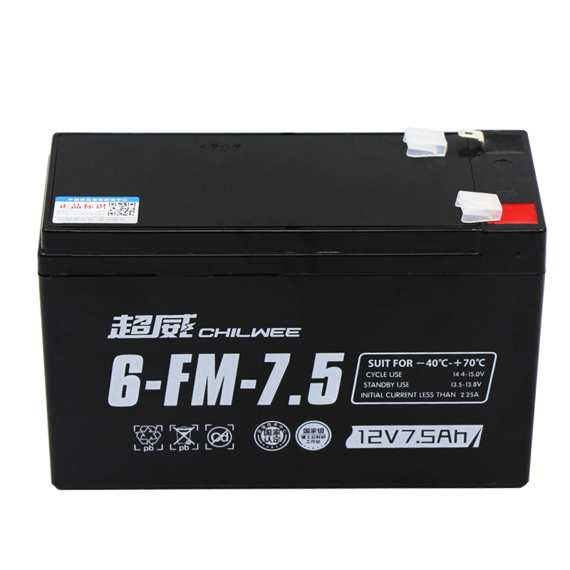 超威（CHILWEE） 12V7.5ah蓄電池電動(dòng)噴霧器照明音UPS門(mén)禁電瓶8A四輪電動(dòng)車(chē)跑車(chē) 超威6-FM-7.5(12V7.5Ah/20hr)
