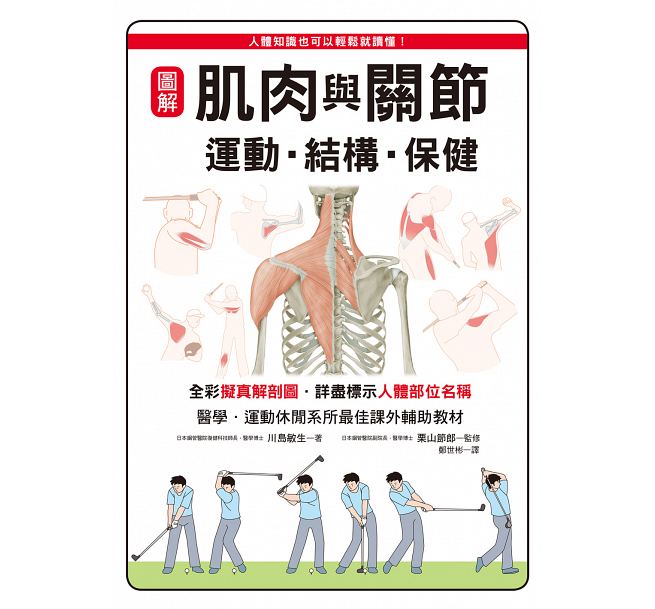 预售 台版 图解 肌肉与关节 运动结构保健