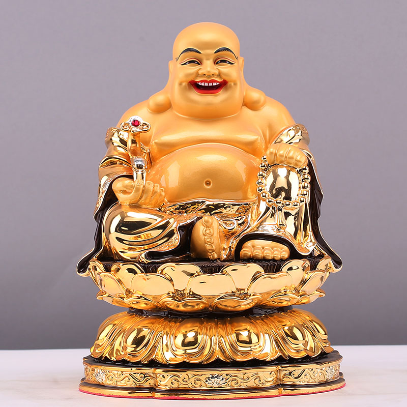 星光缘 纯铜弥勒佛笑佛开心佛阿弥陀佛像鎏金家居摆件