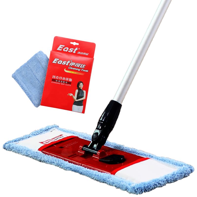 伊司达 大号尘推平板拖把家用旋转平地拖墩布微纤维拖布墩布拖头拖把