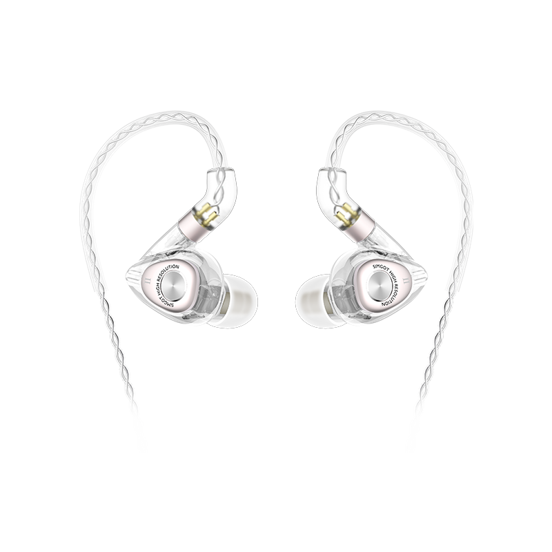SIMGOT 兴戈 洛神 EM2 入耳式挂耳式圈铁有线耳机 无色透明 3.5mm