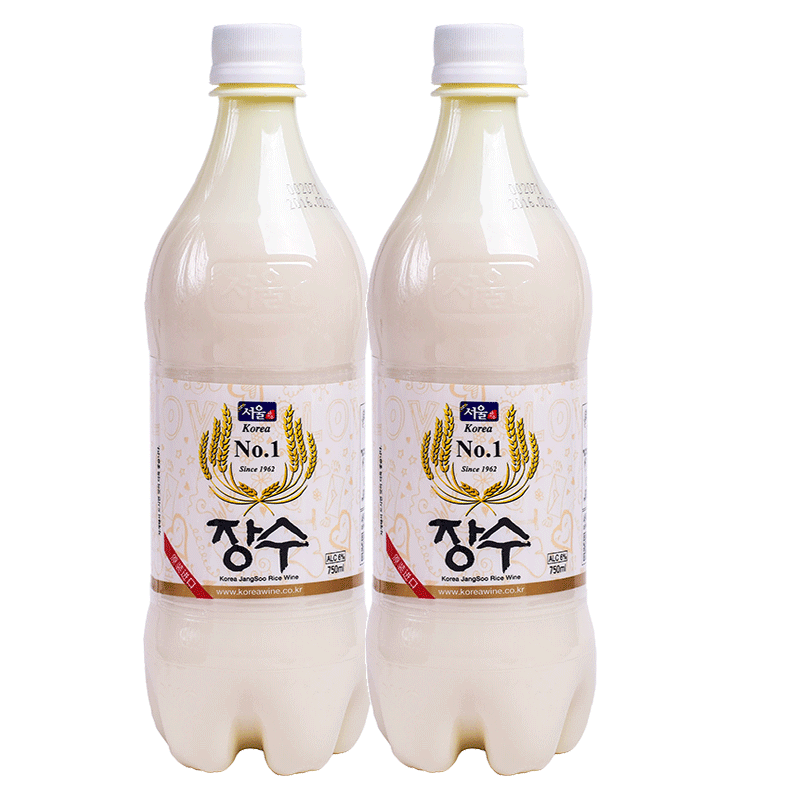 韩国进口 乐天（Lotte）首尔长寿玛可利米酒  原味 750ml*2瓶