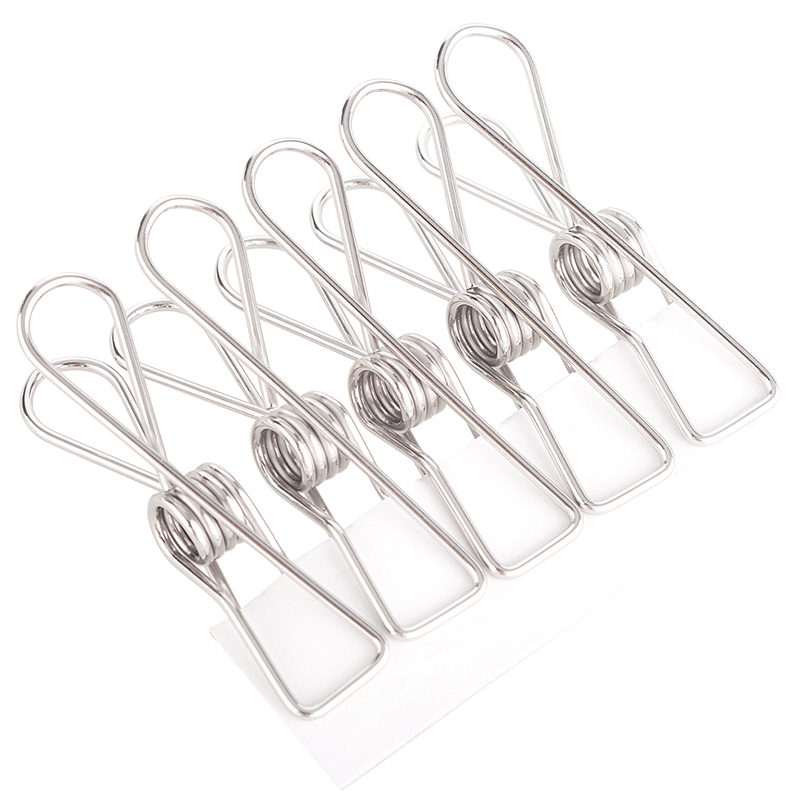 和则兴(hezexing) 不锈钢晾被单衣服夹子小号强力防风夹子衣架晒衣夹晾衣夹袜子夹子 夹子30个装【6cm长-1.8mm粗】