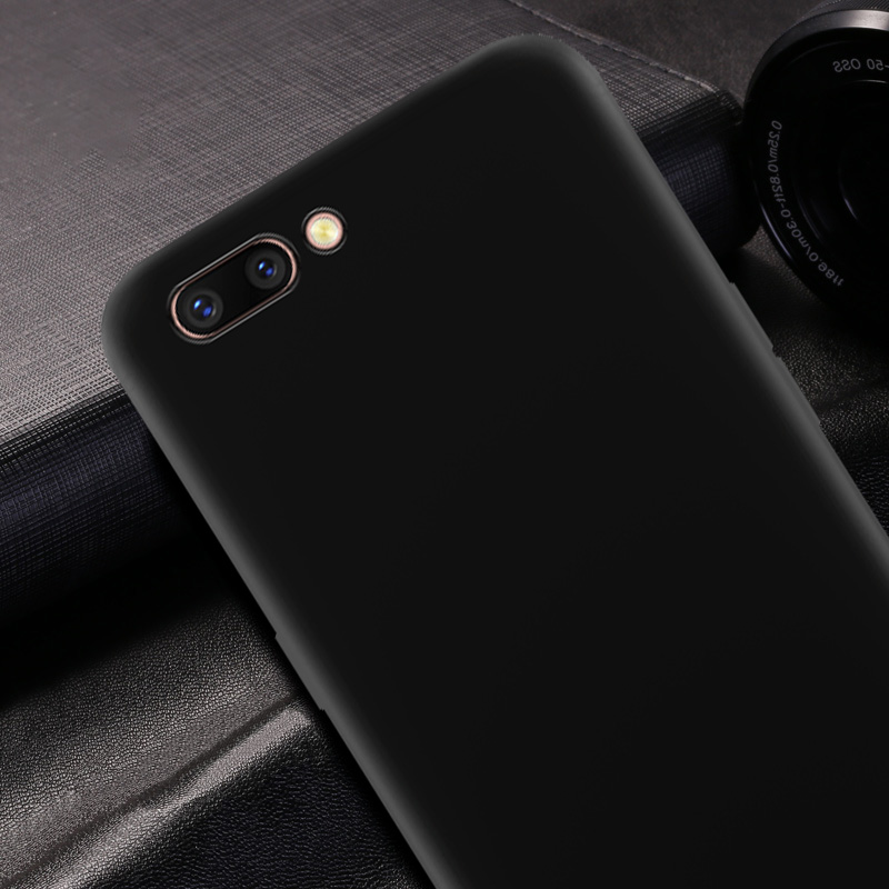 r11plus手机壳 防摔保护套磁吸支架 oppo r11 磨砂软壳-黑色