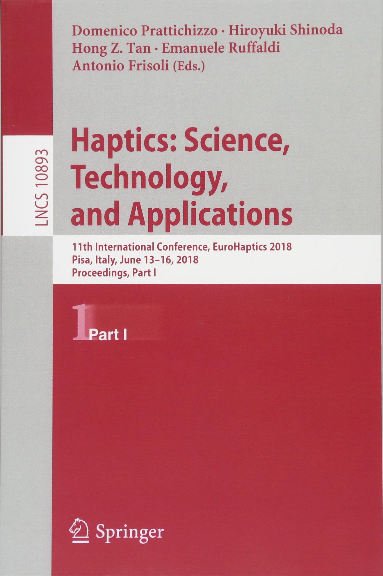 【预订】haptics: science, technology, and