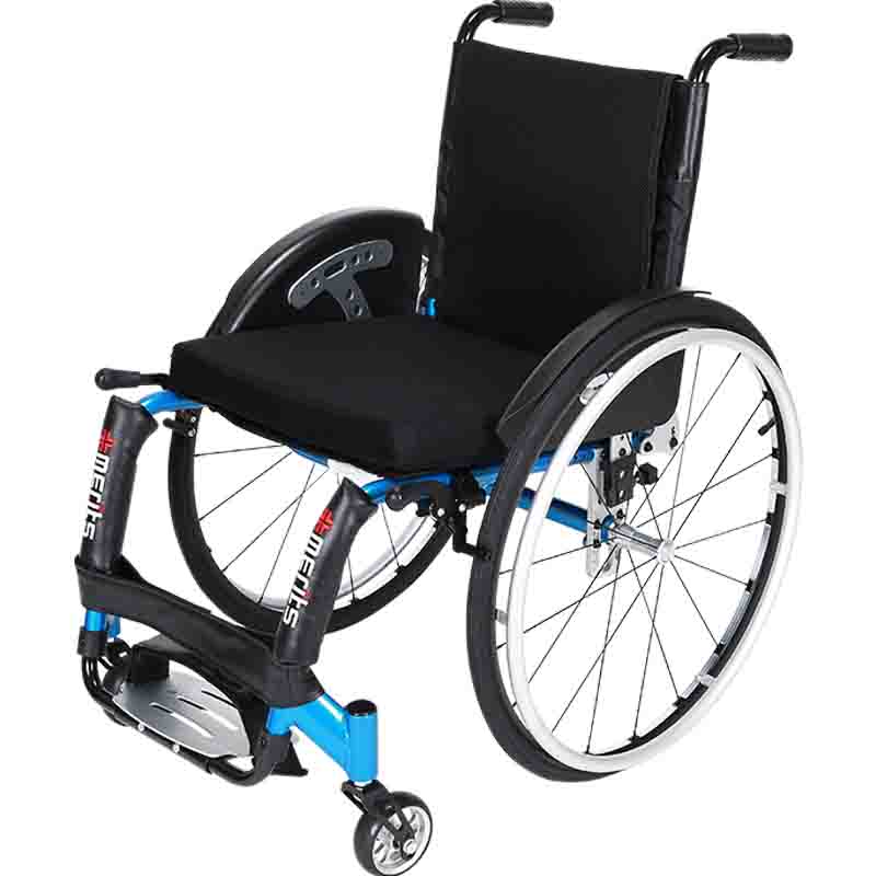 美利驰(merits) mz-40轮椅铝合金运动型轻便折叠残疾人轮椅手动四轮高