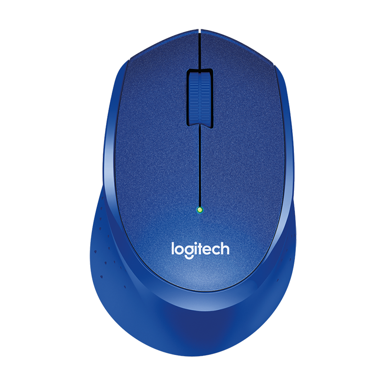 logitech 罗技 M330 2.4G无线鼠标 1000DPI 蓝色