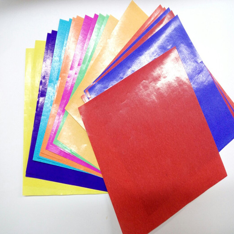 坤祥鼎盛 蜡光纸16k正方形彩色蜡光纸幼儿园diy手工剪纸折纸窗花纸