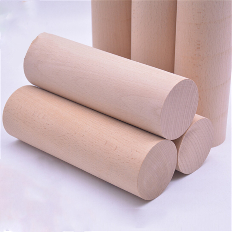 榉木圆木棒大号圆木柱子实木装饰粗圆木棍木棒圆木块圆柱60mm直径