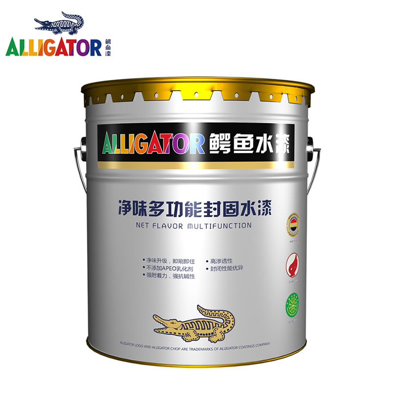 鳄鱼水漆 鳄鱼净味多功能封固水漆 内墙乳胶漆 油漆涂料 墙面漆 5l