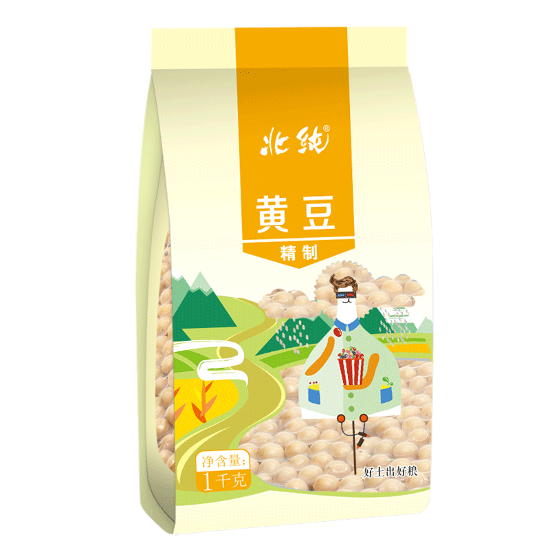 北纯精制黄豆1kg，口感营养俱佳，价格历史稳定