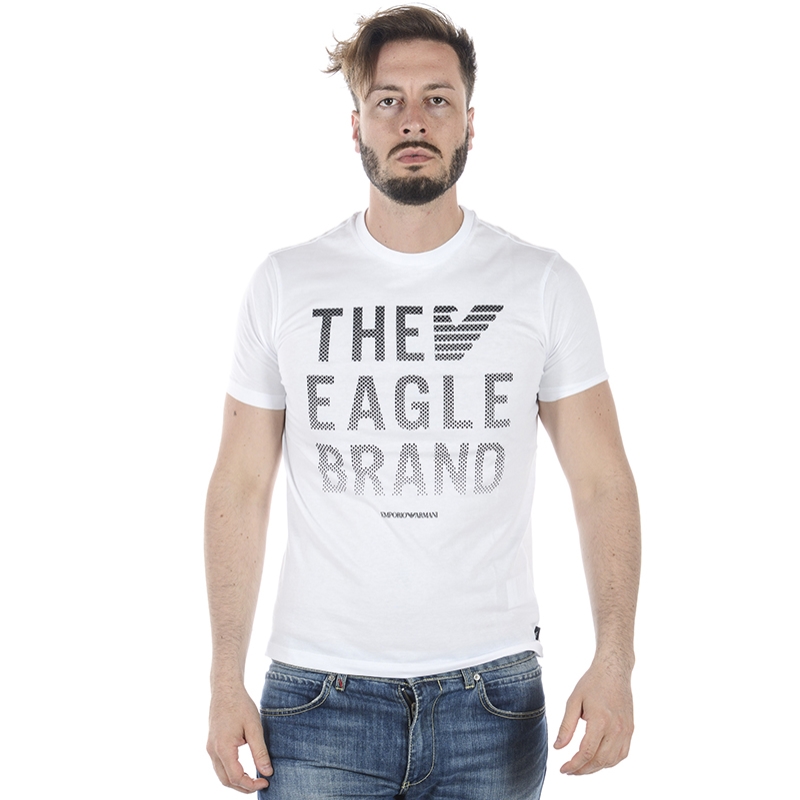 阿玛尼(emporio armani)ea 短袖t恤男士圆领印花舒适百搭 3z1t931j00z