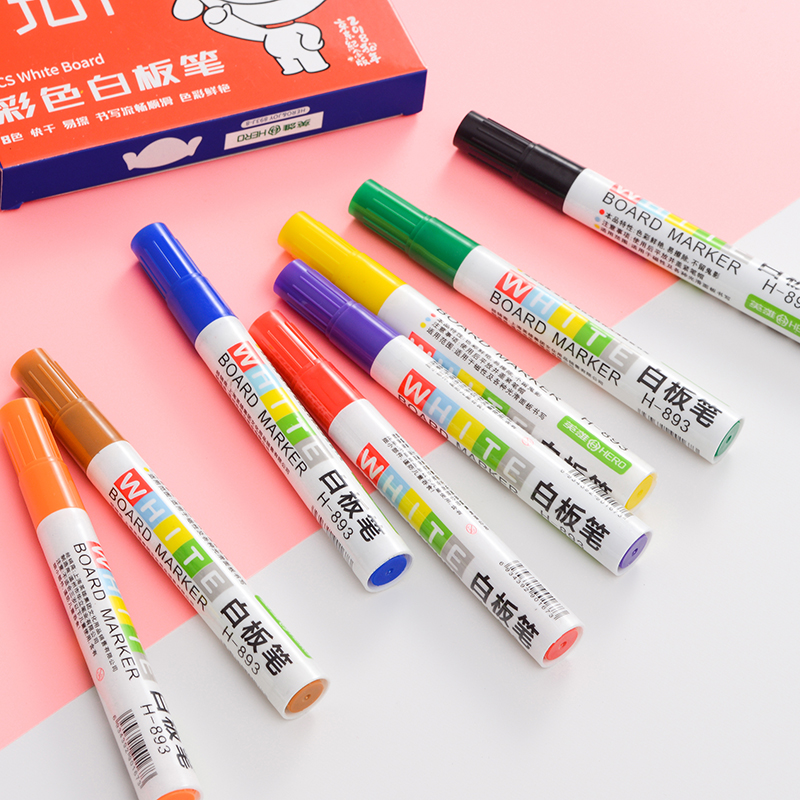 英雄（HERO）白板笔【JOY联名款】彩色白板笔?学生文具[8支装] 893-8
