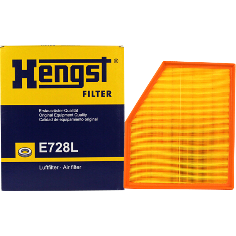 漢格斯特Hengst空氣濾清器*E728L(適配進口寶馬5系/6系 520/545/550/645/650 2.0/4.4/4.8)