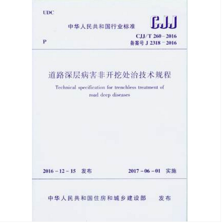 CJJ/T 260-2016 道路深层病害非开挖处治技术规程