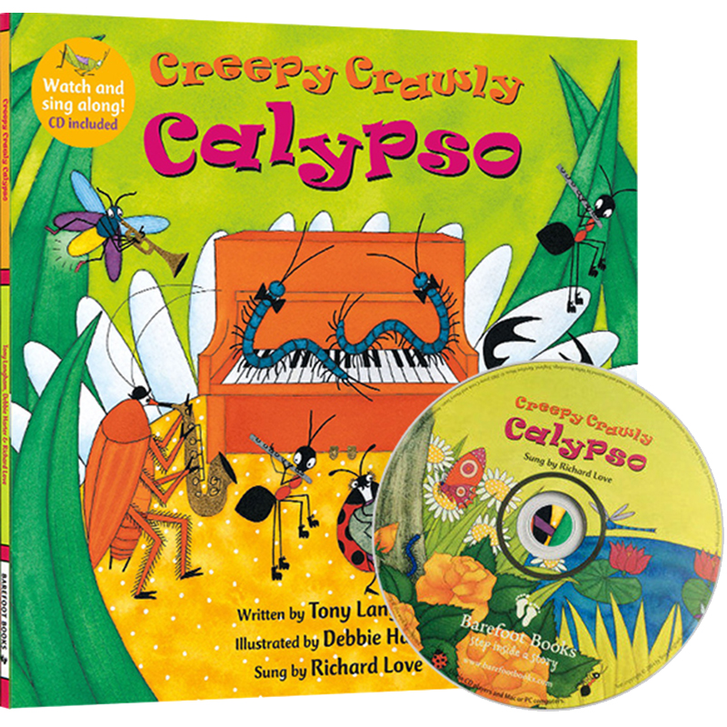 creepy crawly calypso 英文原版儿童绘本 barefoot books 廖彩杏有声