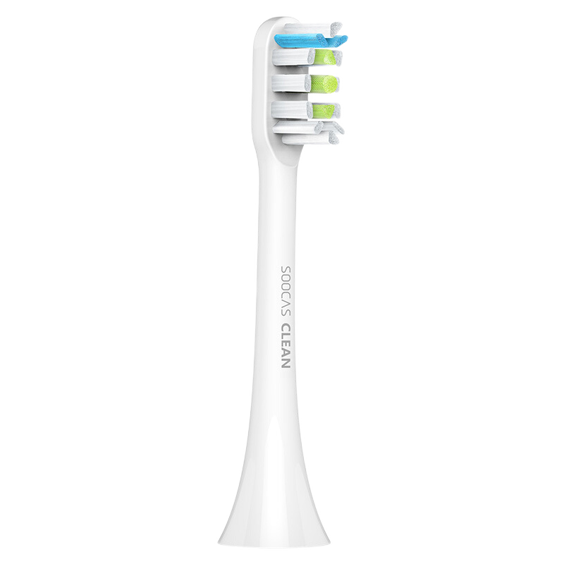 小米生态企业素士（SOOCAS）通用清洁型电动牙刷头 白色2支装