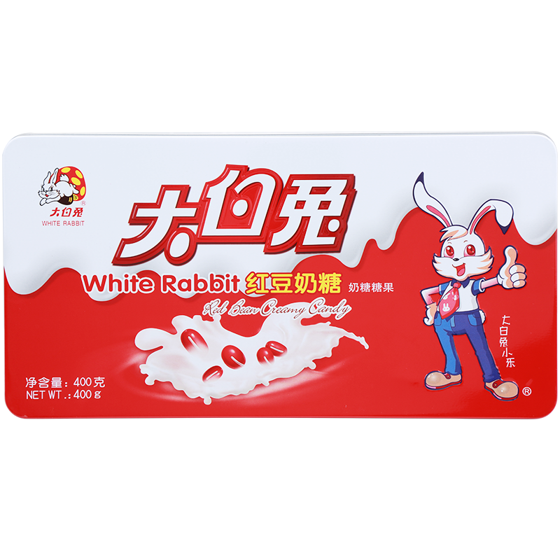 大白兔 奶糖 红豆味 礼盒装 400g