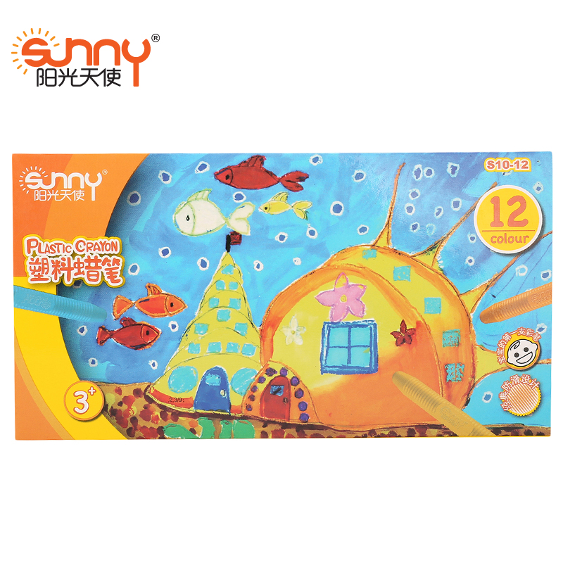 阳光天使sunny12色/18色/24色/36色塑料蜡笔礼盒    儿童绘画涂鸦画笔