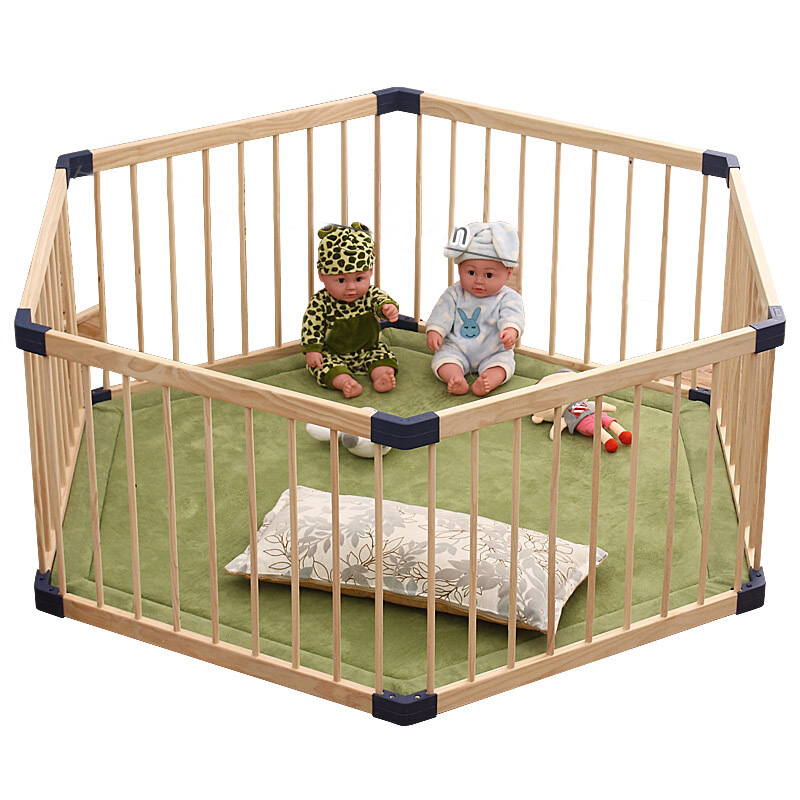 婴儿爬行围栏防护栏学步栅栏 对角线158cm小六边形不含垫子