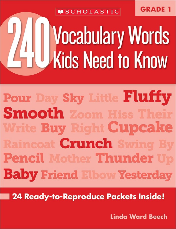 Scholastic 学乐单词学习练习册 240 Vocabulary Words Kids Need to Know Grade 1 小学一年级孩子需要掌握的