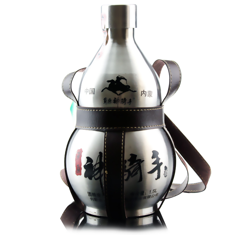 草原神骑手闷倒驴白酒52度1500ml不锈钢葫芦高粱原浆烈酒 52度 1500ml