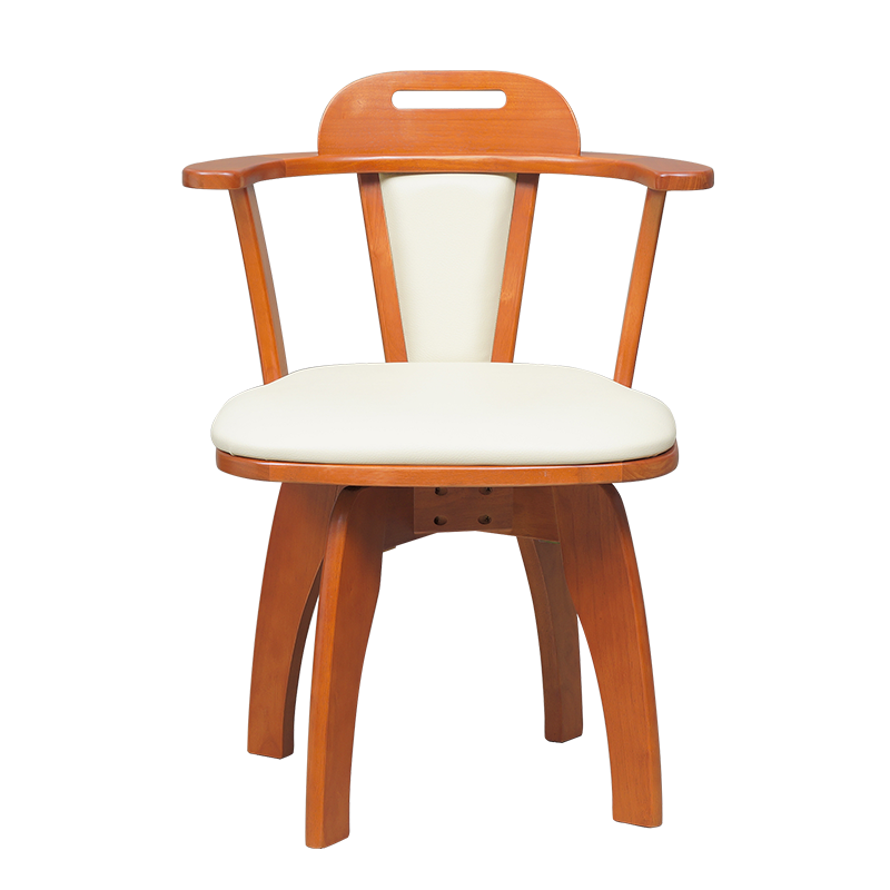 乔治木易 椅子家用电脑椅子进口实木旋转游戏椅休闲椅子现代简约办公椅子 旋转实木皮椅【蜜糖色】 二张