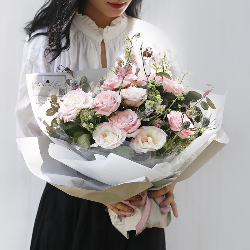 思南香山广州闪送鲜花同城速递红紫玫瑰花束混搭花店上海北京杭州爱人朋友生日礼物同城配送全国送花上门mix Rose霓虹 桃红雪山 虎窝购