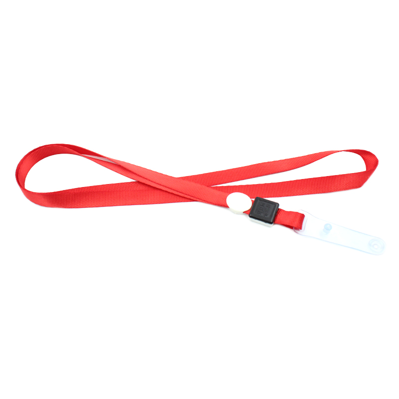 合式美（HESME） HSM-1001直身扣挂绳 塑料皮扣吊绳证件卡套员工胸牌绳工作证吊带 大红