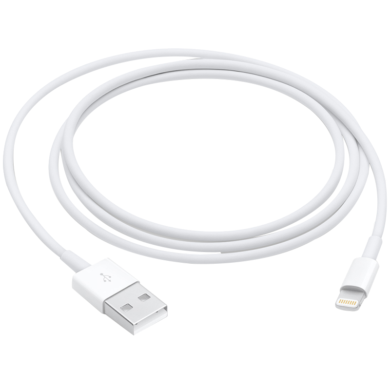 Apple 苹果 MD818FE/A USB-A转Lightning 数据线 1m 白色