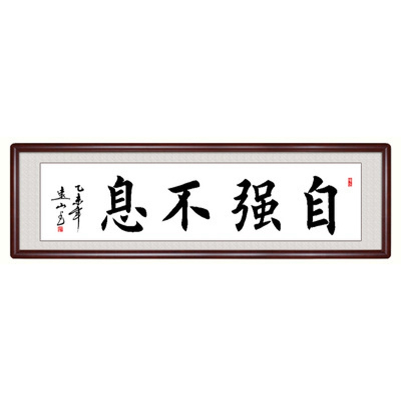 宜佳蕙 自强不息 书法作品定制 字书画人手写真迹经理
