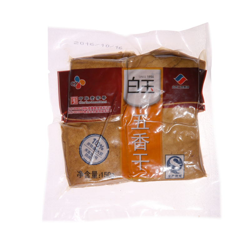 白玉 真空五香干 150g 豆制品