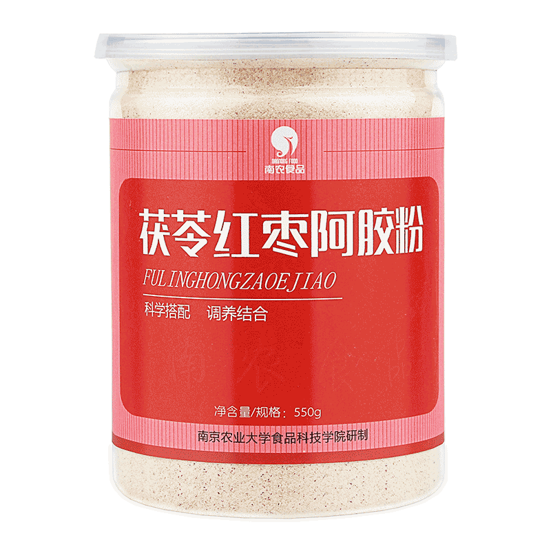 南农 茯苓红枣阿胶粉 550g/罐 冲饮五谷杂粮 营养早餐谷物代餐粉