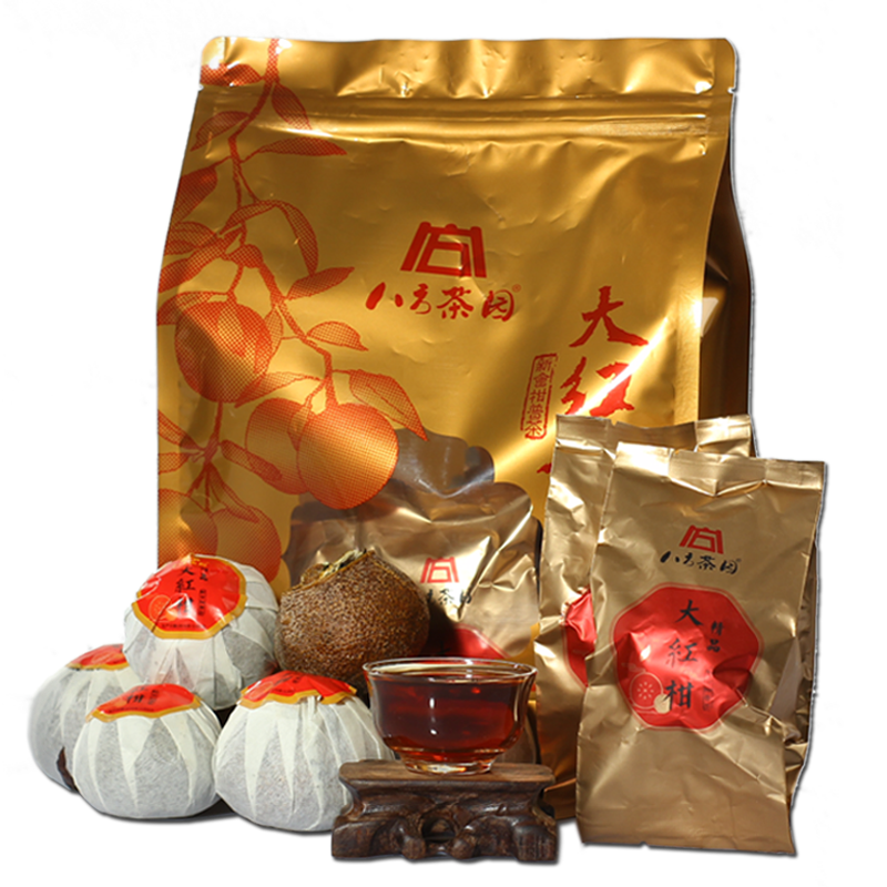 八方茶园正宗陈皮普洱熟茶 大红柑普茶 2013年勐海普洱茶 2016年陈皮500克
