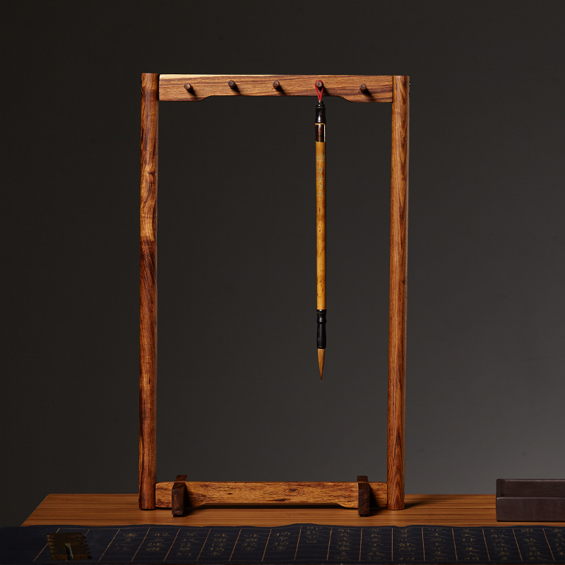 荣宝斋笔挂 檀香笔挂 书法文房四宝中式中国风笔搁笔托实木笔架 檀香