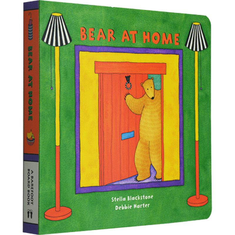英文原版绘本 Bear at Home 比尔熊在家 有音频 儿童启蒙纸板书 Barefoot