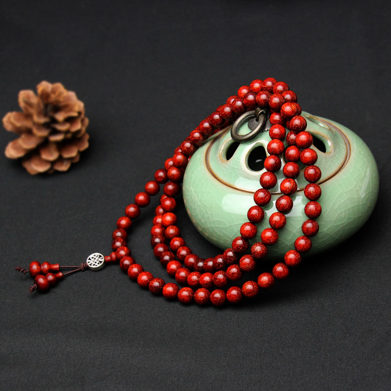 小叶紫檀满金星108颗佛珠手串 0.8厘米男款0