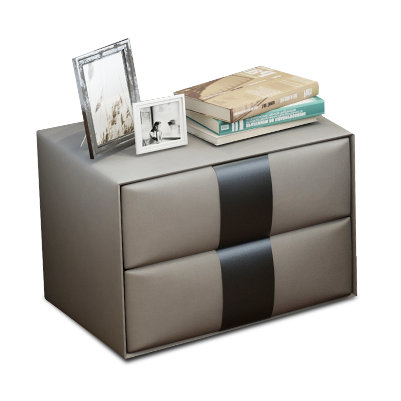 奥左 床头柜卧室现代简约床边储物收纳柜免安装简易轻奢床头桌 1个床头柜