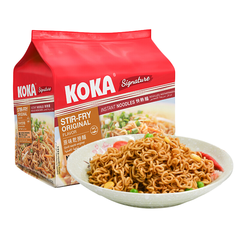 KOKA 可口 方便面 原味干捞快熟泡面 85g*5 新加坡进口
