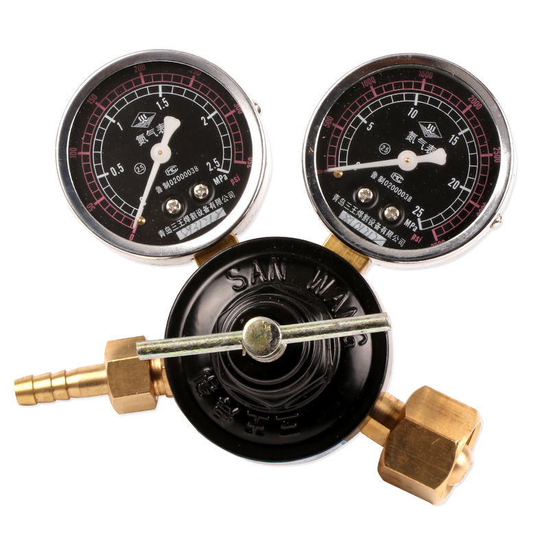 国胜工业三王纯铜氮气减压阀减压器 减压表稳压表氮气表 氮气减压表