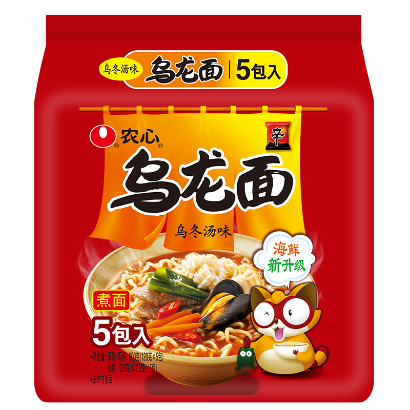 NONGSHIM 农心 乌龙面拉面 120g*5包